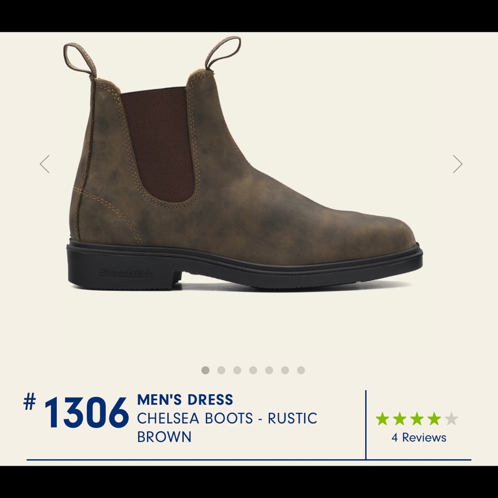Blundstone Men’s Dress Chelsea Boots Rustic Brown